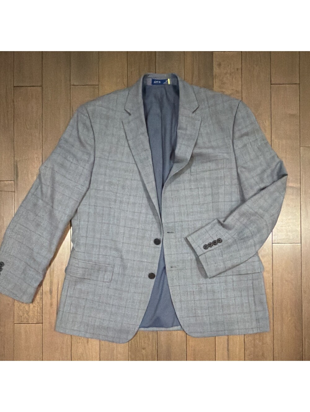 Apt. 9 Men’s 44R Regular Gray Plaid 2-Button Stretch Suit Jacket RN#73277